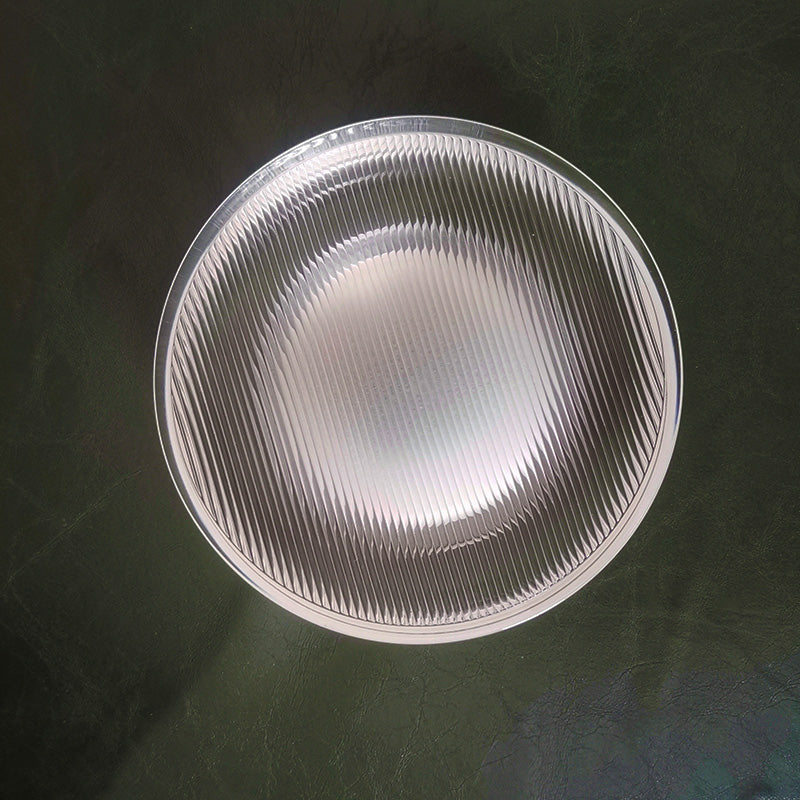 Valentina Outdoor Wall Lamp glass shade detail, transparent glass, Lassola