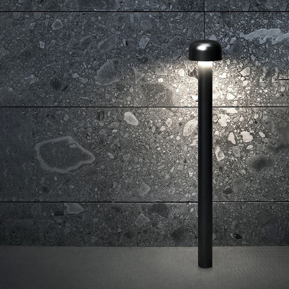 Orr Modern Metal Mushroom Outdoor Path Light, lighting up the exterior