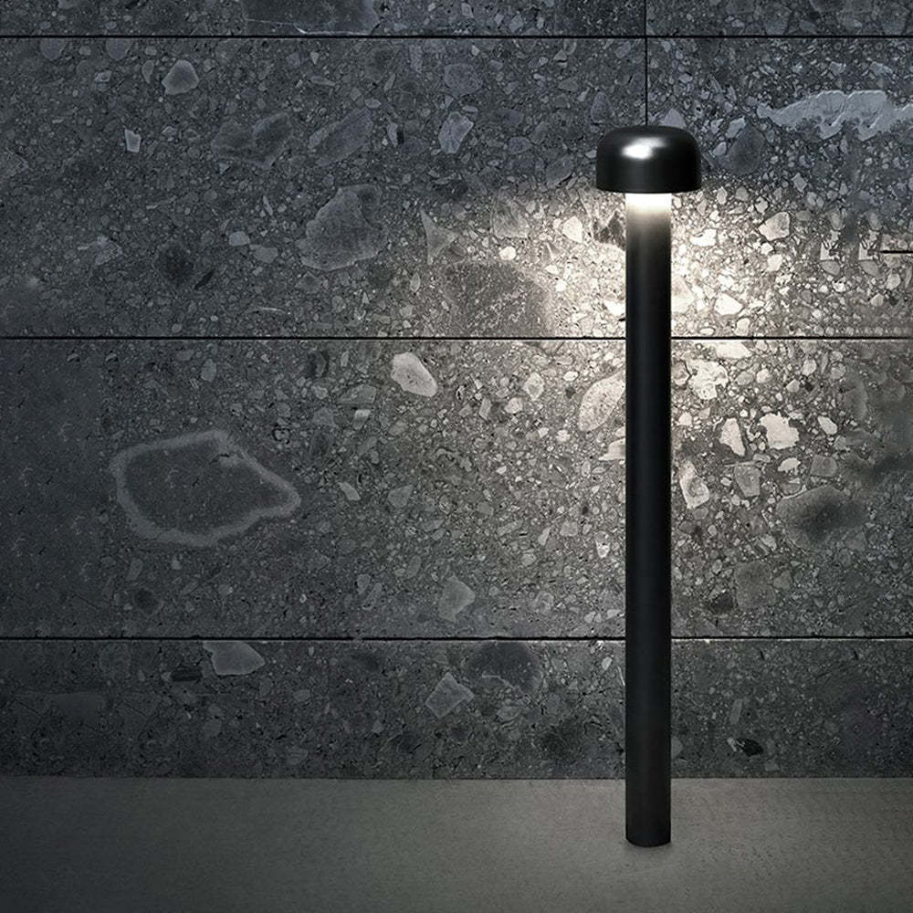 Orr Modern Metal Mushroom Outdoor Path Light, lighting up the exterior