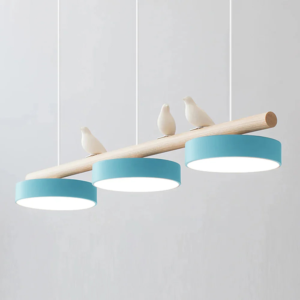 Morandi Modern Metal Wood Resin Acrylic Pendant Light Dining Room Bedroom