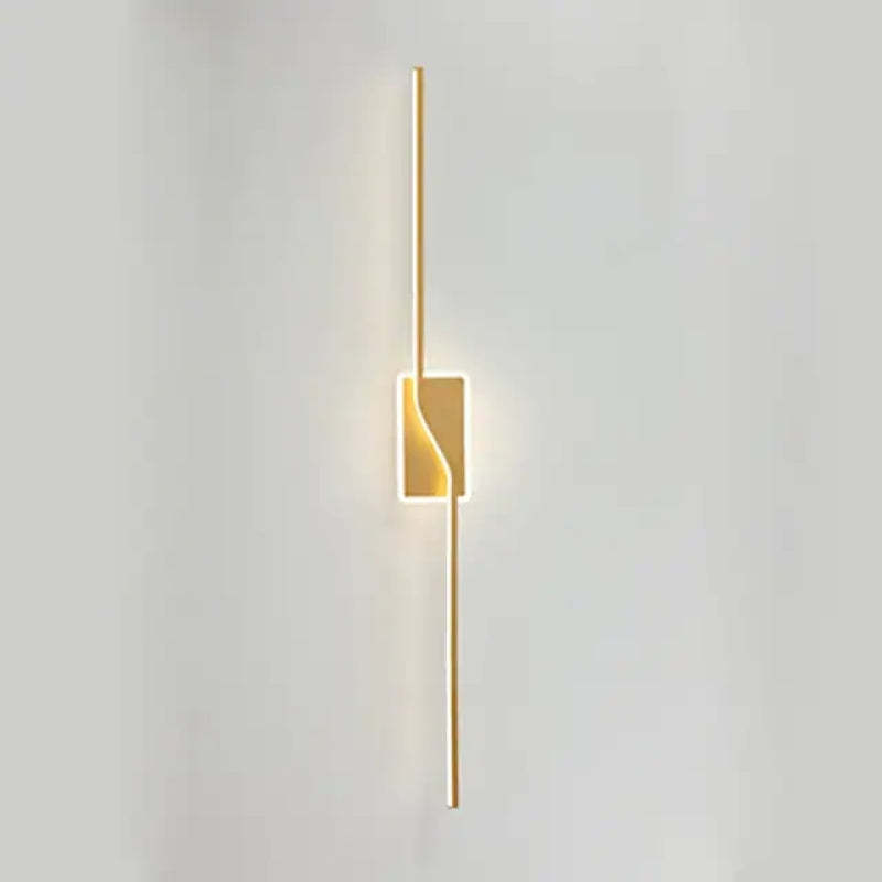 Gold minimalist wall lamp for bedroom or living room