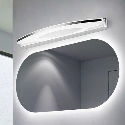Leigh chrome wall lamp for bathroom vanity mirror