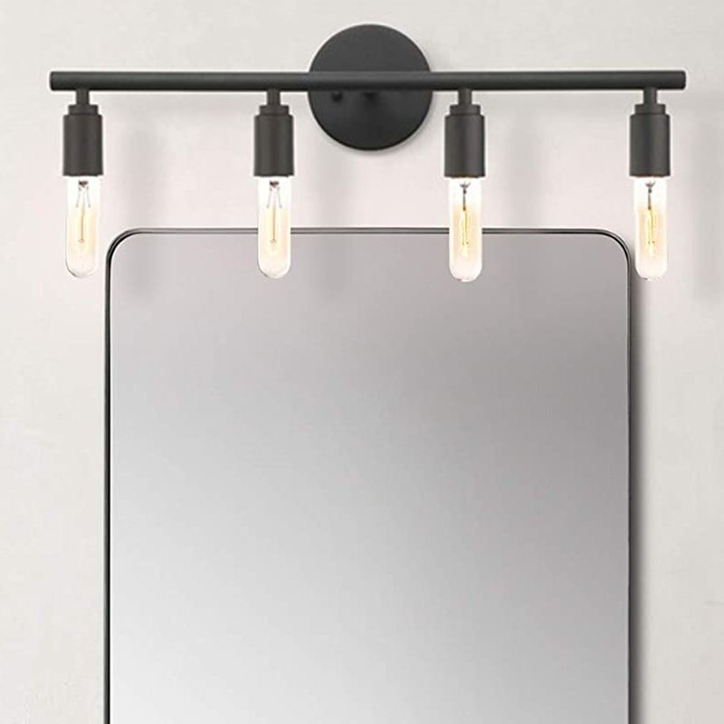 Alessio 4-light bathroom vanity light. Modern glass wall lamp