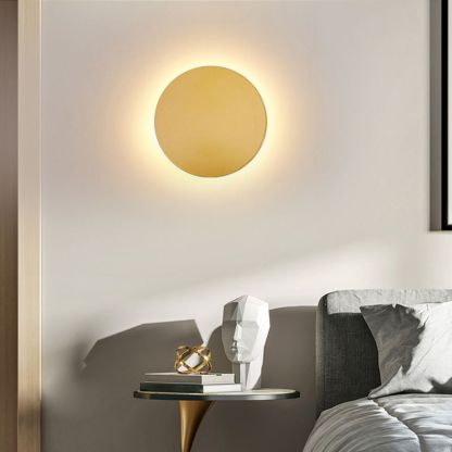 Orr Modern Round Wall Mounted Lamp, Metal, Bedside/Living Room