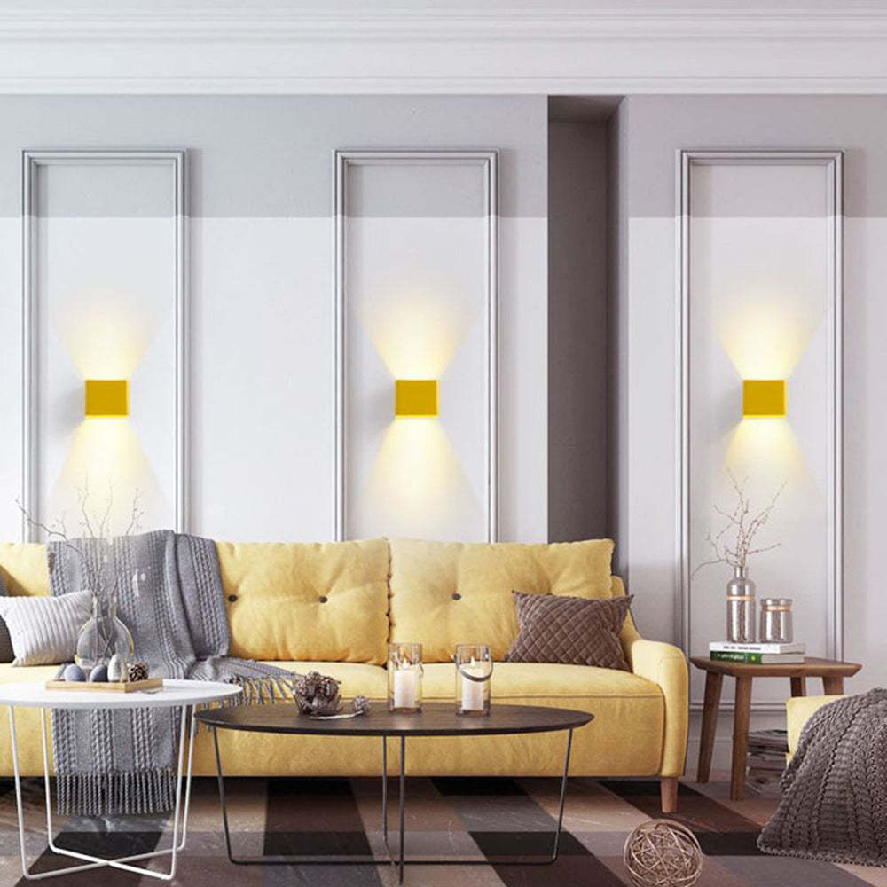 Orr Wall Lamp Square, Yellow - Living Room Interior
