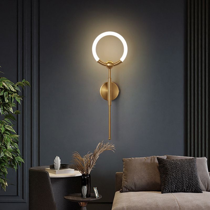 Arisha gold ring LED wall lamp for modern bathroom