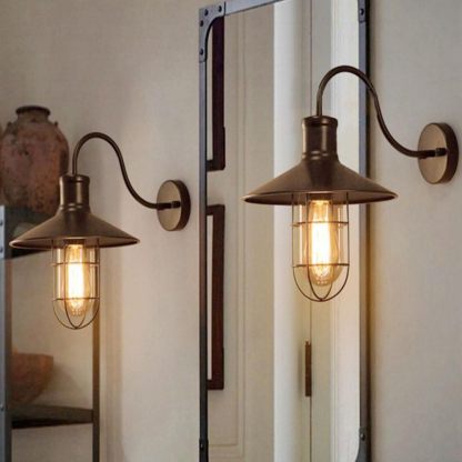 Retro metal wall lamp with LED bulb, Las Sola