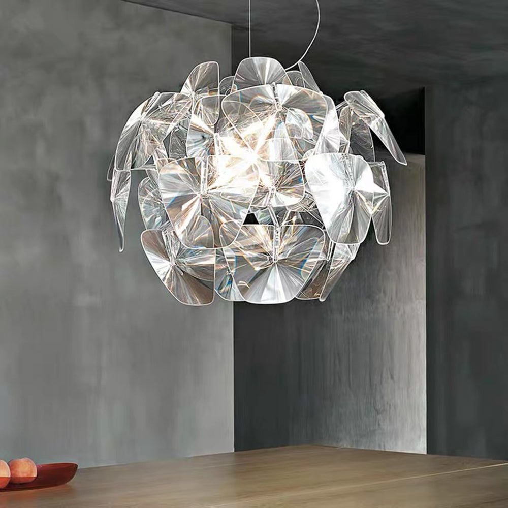 Bella Diamond Flower Pendant Light in Living Room