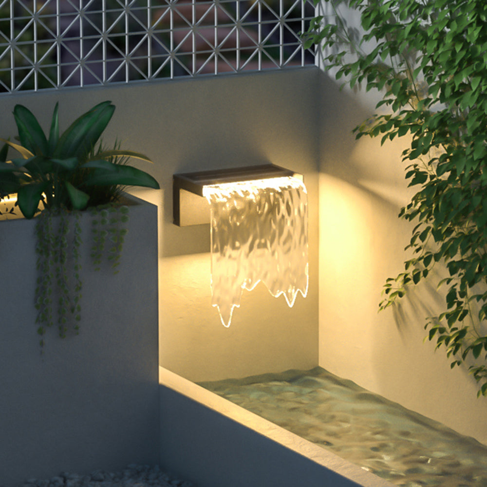 Isaac Outdoor Wall Lamp Waterfall Design, Garden Lighting