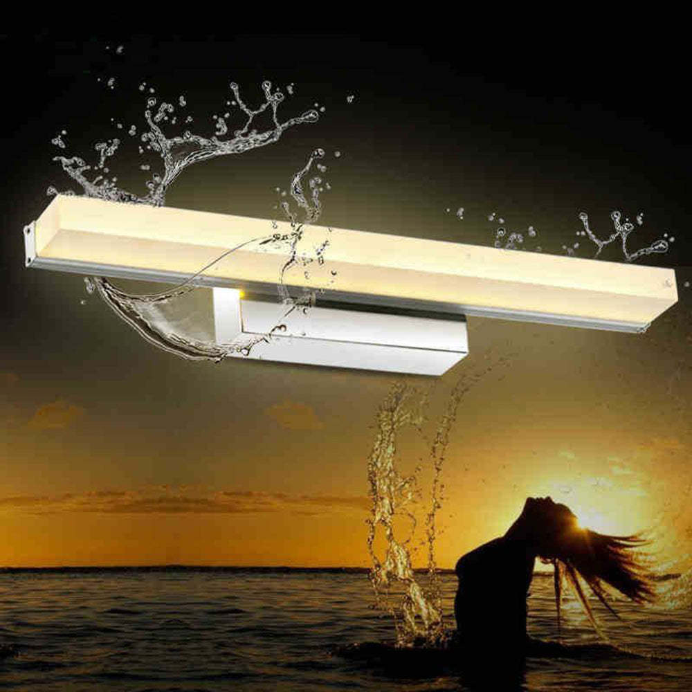 Silver metal acrylic Leigh vanity wall lamp