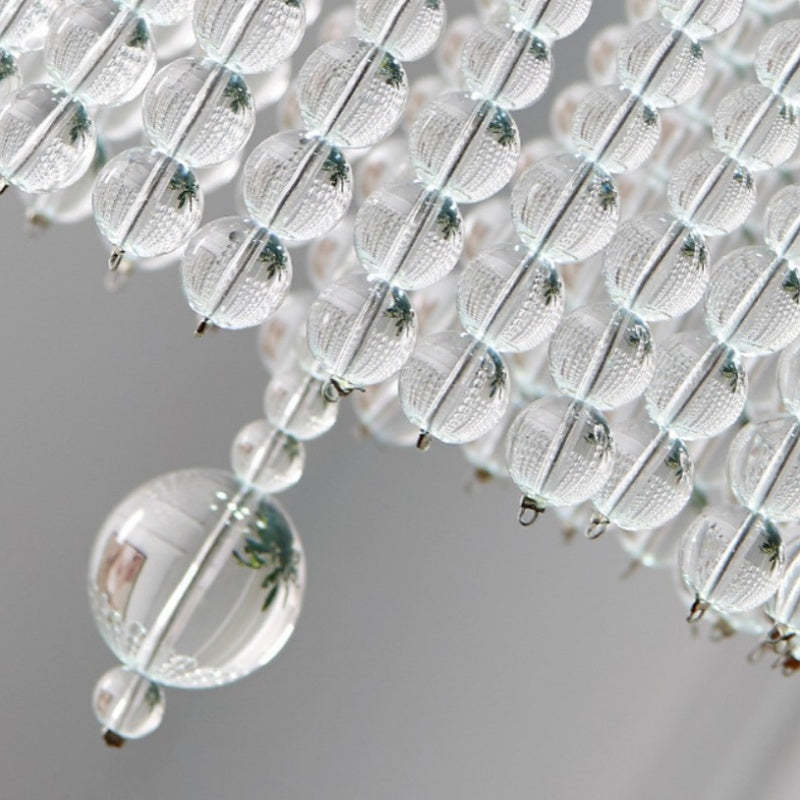 Alessio chandelier: Crystal sphere details.