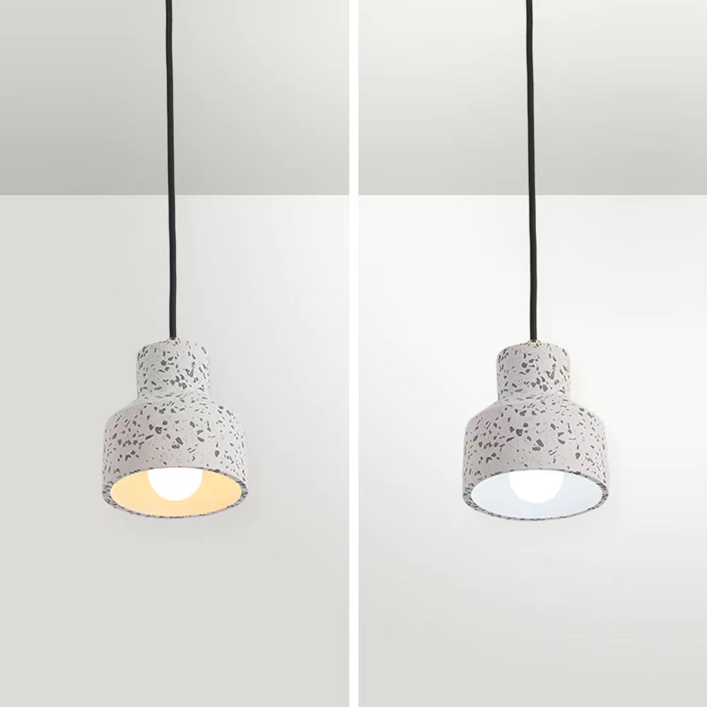 Terrazzo pendant light, warm and cool light options, modern lighting