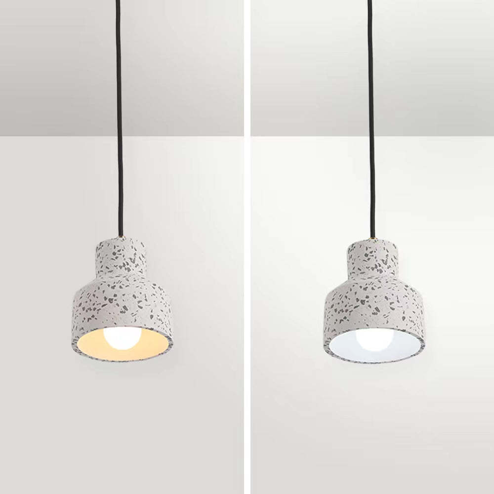 Terrazzo pendant light, warm and cool light options, modern lighting