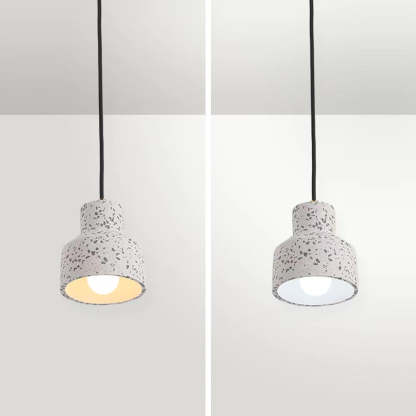 Terrazzo pendant light, warm and cool light options, modern lighting