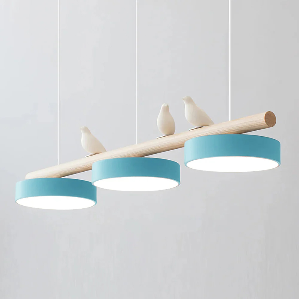 Morandi Modern Metal Wood Resin Acrylic Pendant Light Dining Room Bedroom