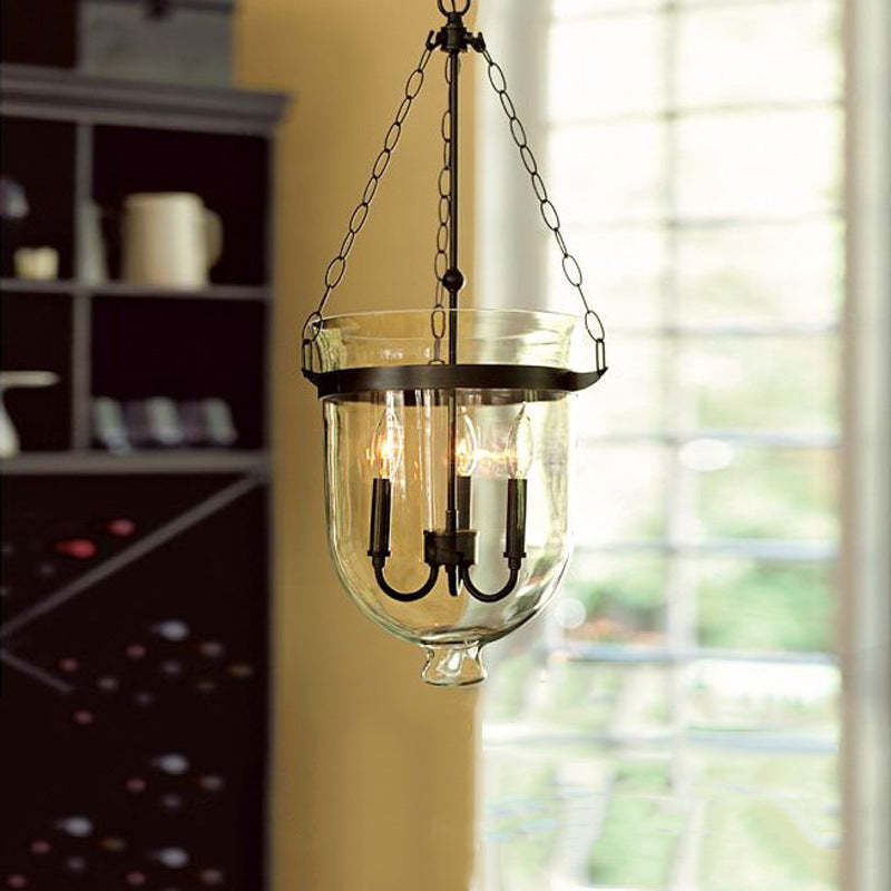 Alessio Industrial Glass Pendant Light