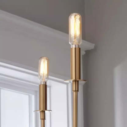 Gold Alessio pendant light with E12 bulbs