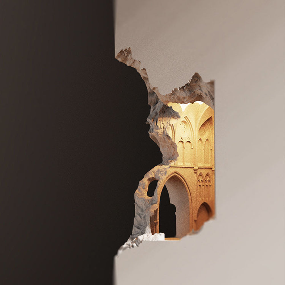 Félicie Art Deco LED Wall Lamp - Plaster Notre Dame Lighting