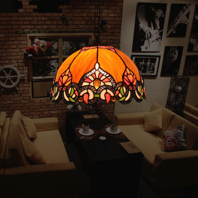 Eryn Vintage Dome Pendant Light in Living Room