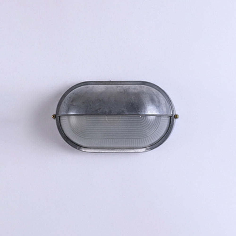 Orr Modern Ellipse Outdoor Wall Lamp - Metal and Glass Fixture