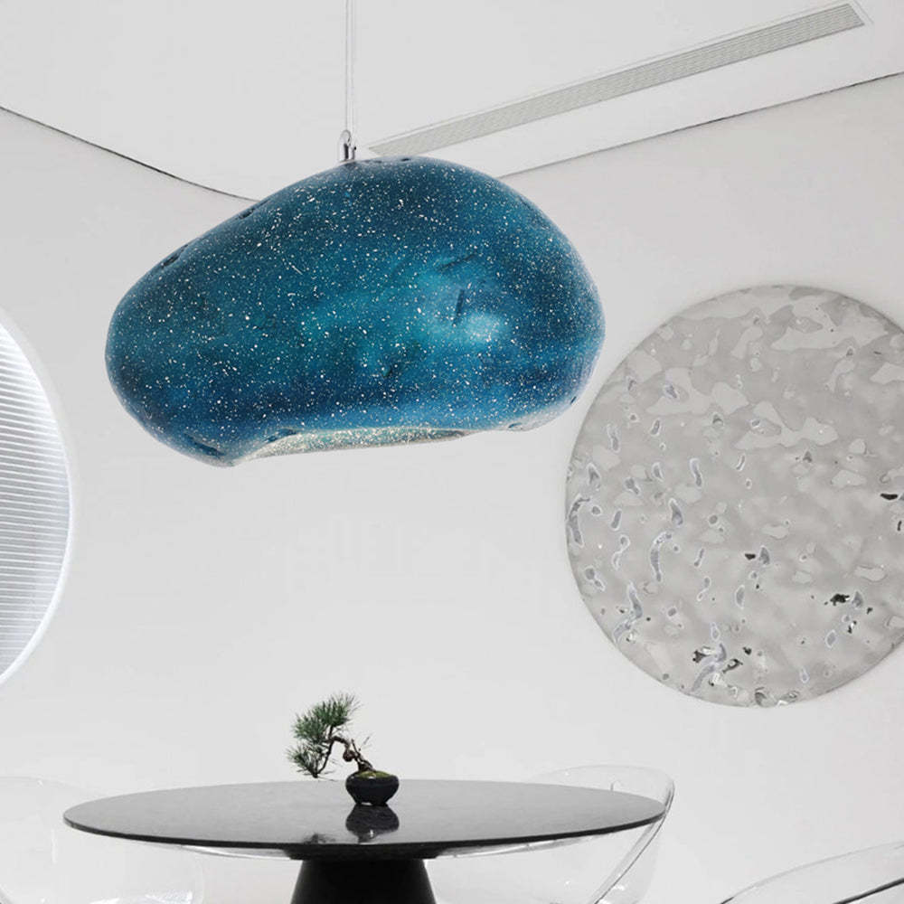 Blue Byers pendant light, artistic lighting solution