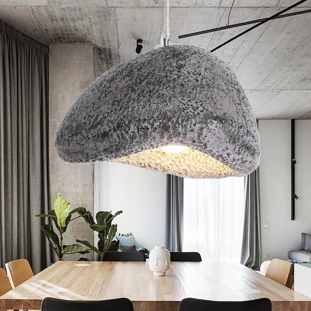 Byers bread pendant light in gray resin