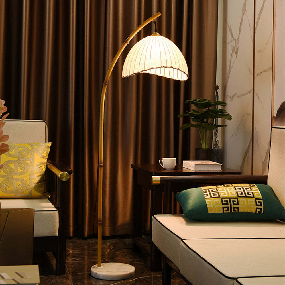Ozawa floor lamp with fabric shade lighting