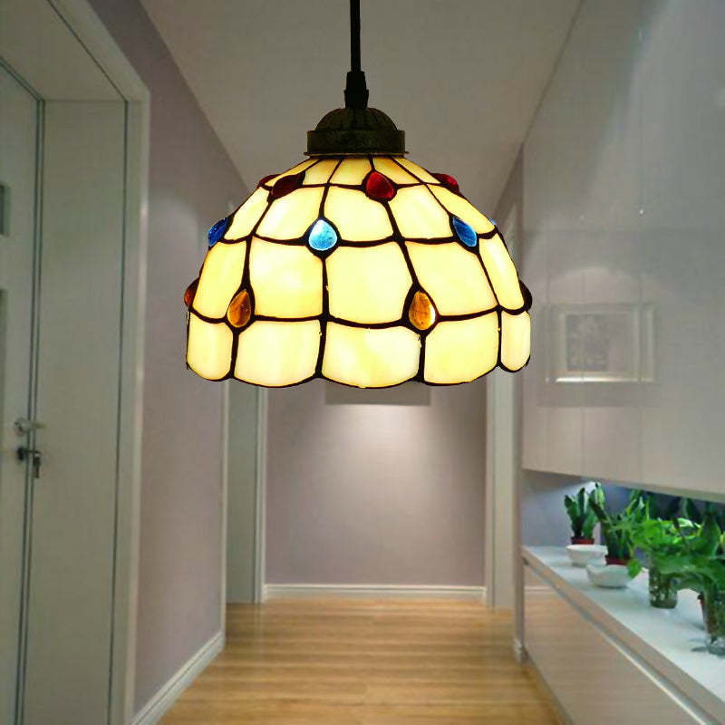 Alessio Tiffany Bell Pendant Light Alessio Tiffany Multicolor Bell Pendant Light