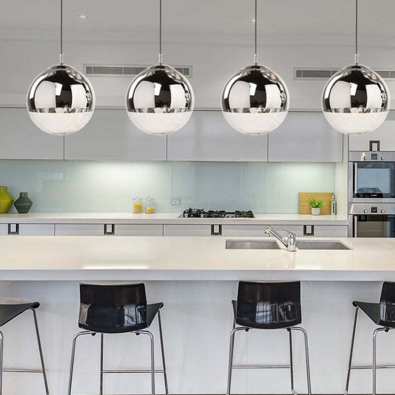 Hailie Industrial Pendant Lights above kitchen island