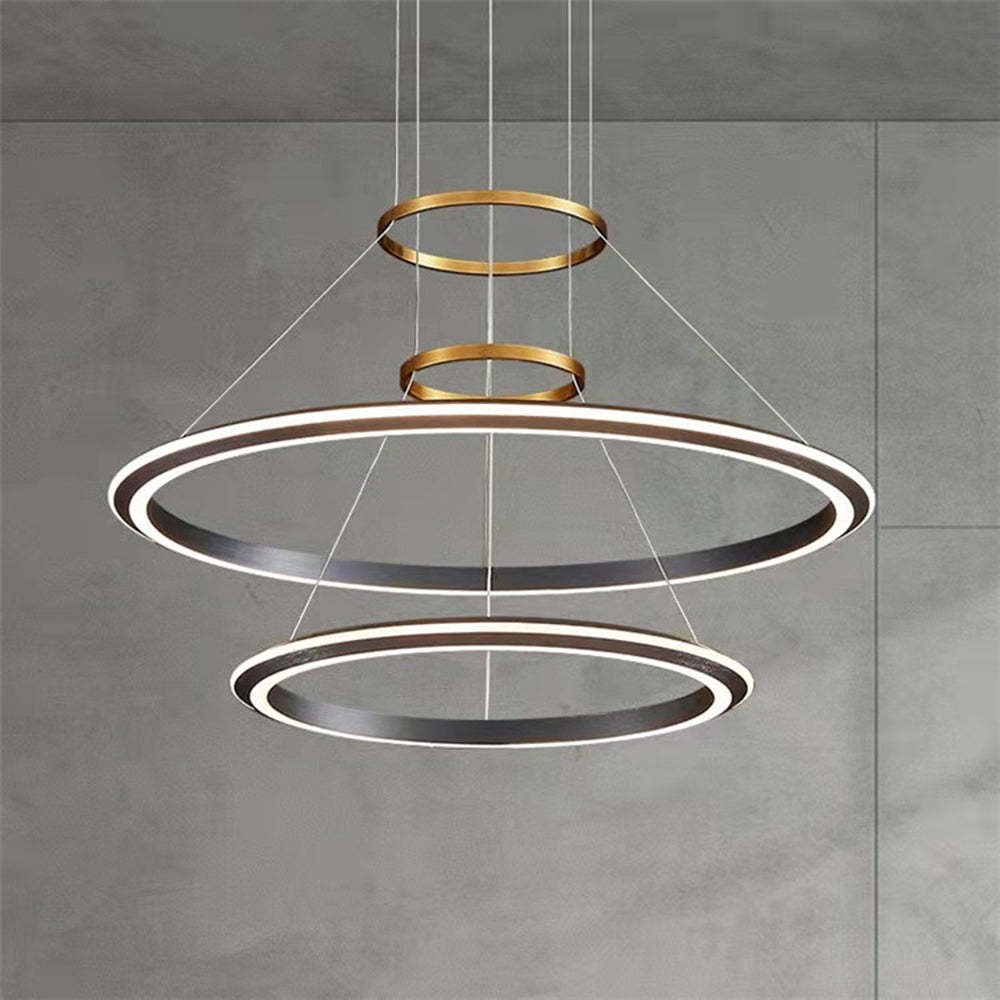 Arisha LED pendant light. Modern ring chandelier.