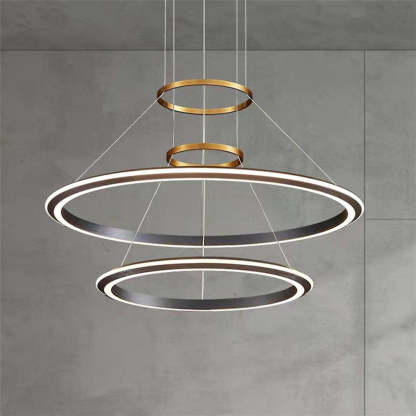 Arisha LED pendant light. Modern ring chandelier.