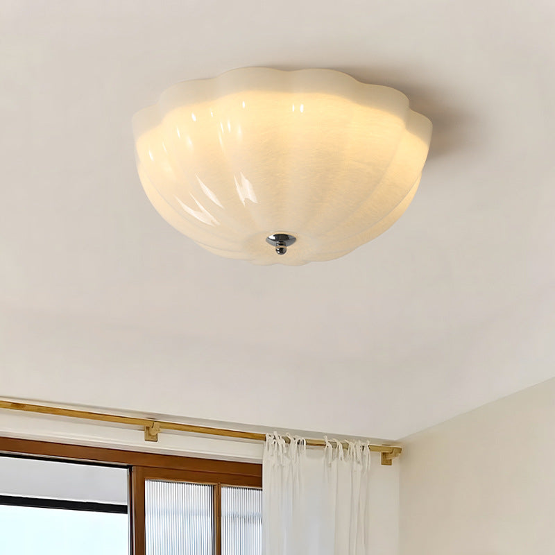 Quinn Cream-Colored Flush Mount Ceiling Light