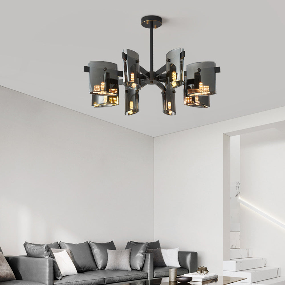 Evette multi-head pendant light in modern living room