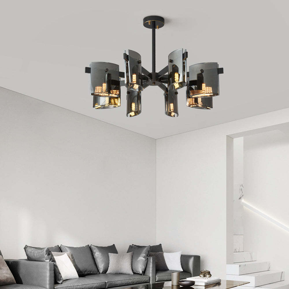 Evette multi-head pendant light in modern living room