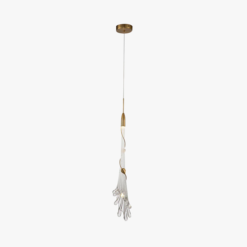 Sanna Elegant Flower Pendant Light for Bedroom - Glass and Metal