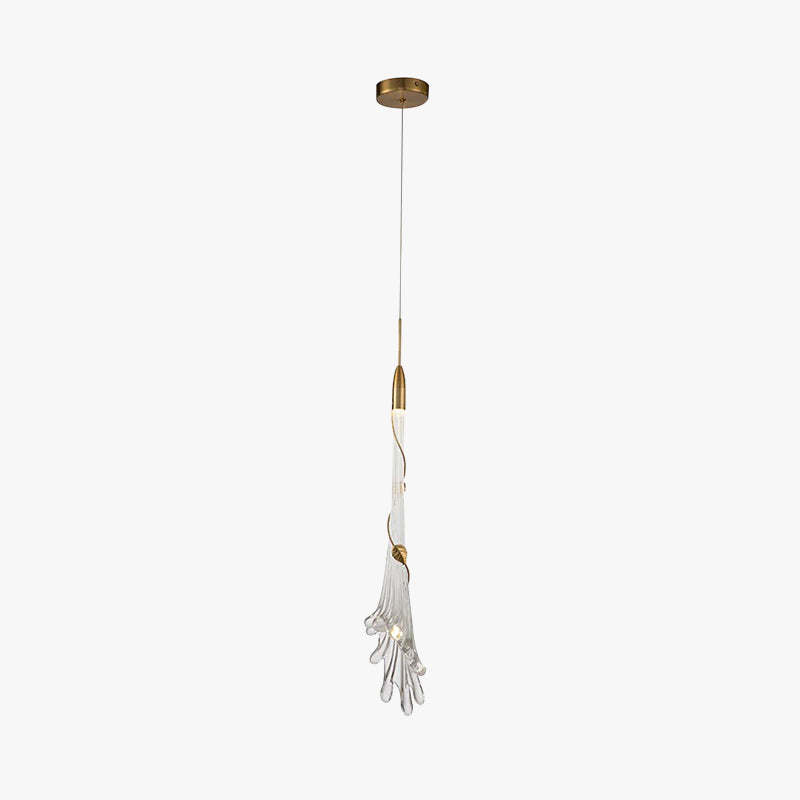 Sanna Elegant Flower Pendant Light for Bedroom - Glass and Metal