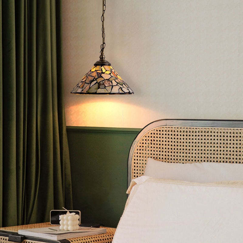 Eryn Vintage LED pendant light in bedroom setting