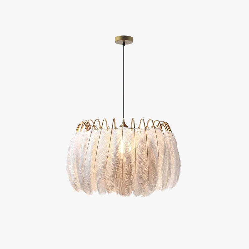 O'Moore Feather Pendant Light - Elegant Bedroom & Living Room Lighting