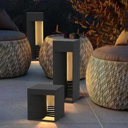 Orr Cuboid Solar Lamp - Modern Outdoor Lighting Fixture