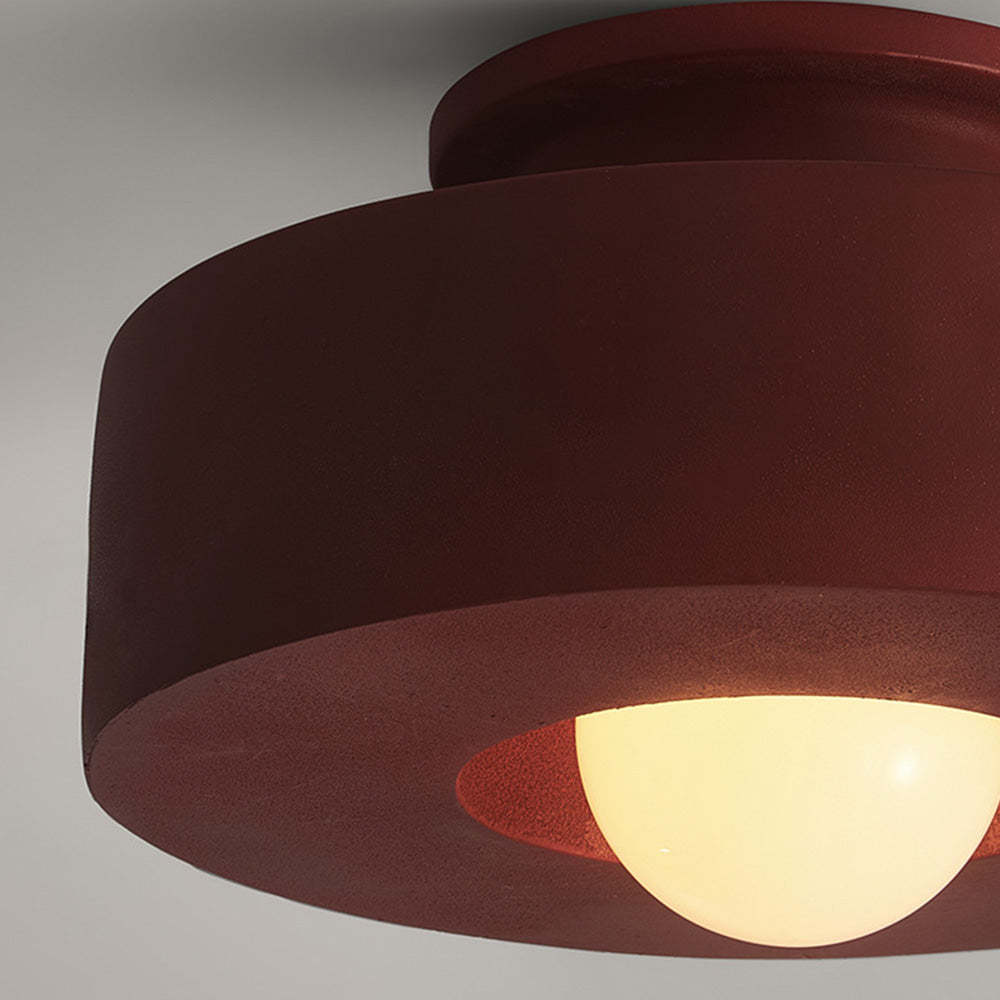 Red Morandi Flush Mount Ceiling Light Detail