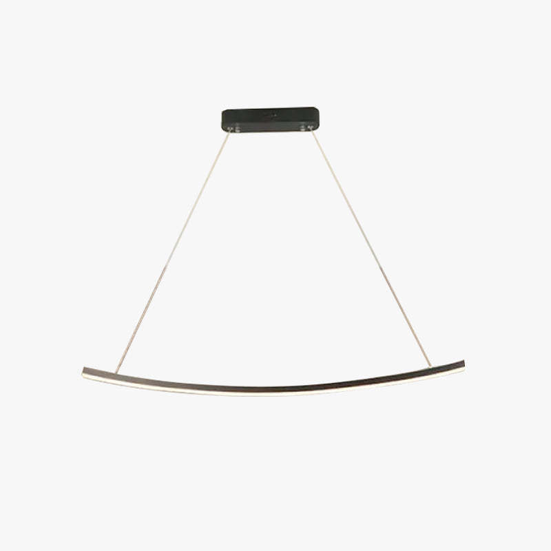 Minimalist Louise Pendant Light, Metal Arc Design