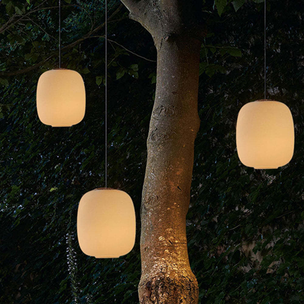 Outdoor Alessio Lantern Pendants hanging from tree