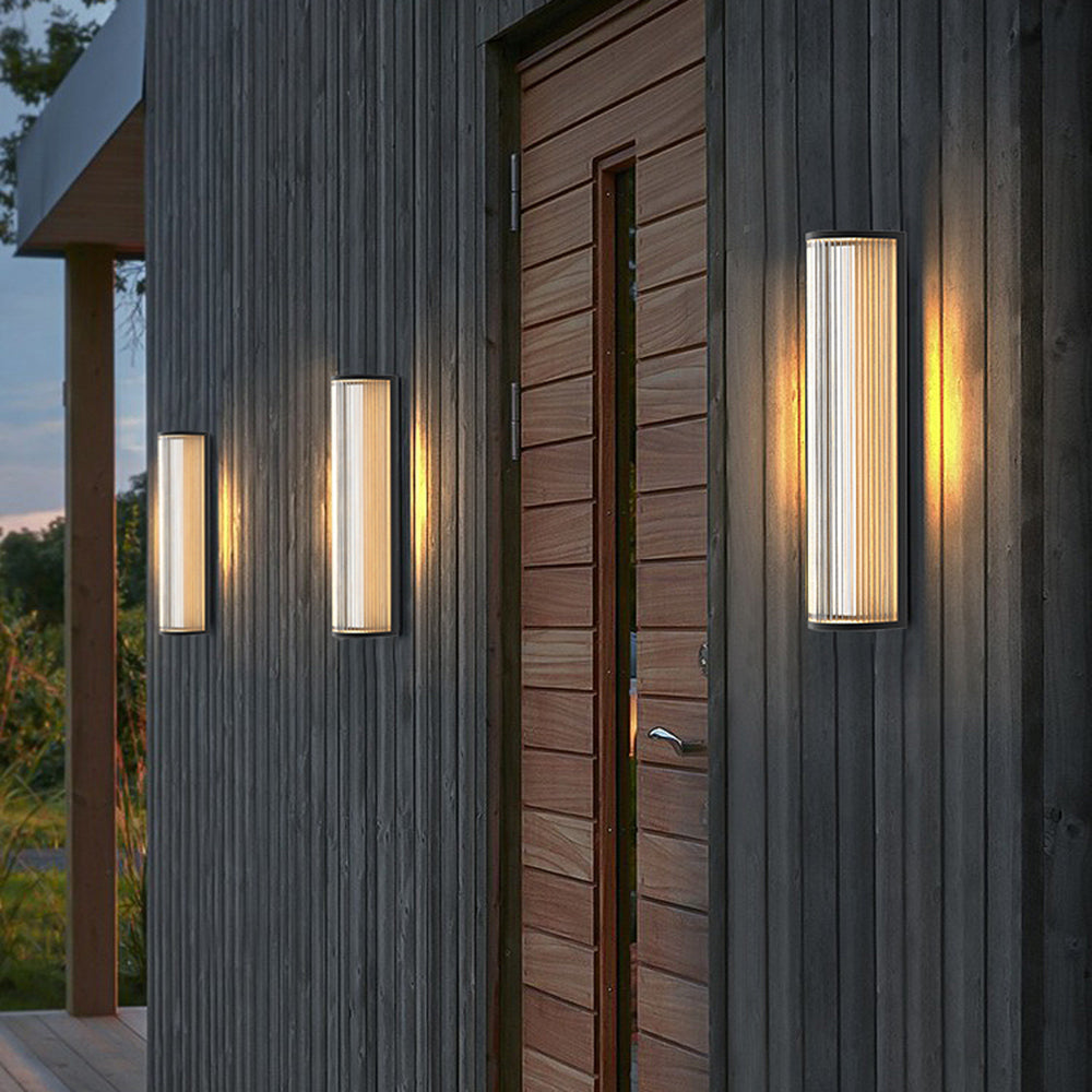 Orr Modern Semi-Cylindrical Outdoor Metal  Wall Lamp