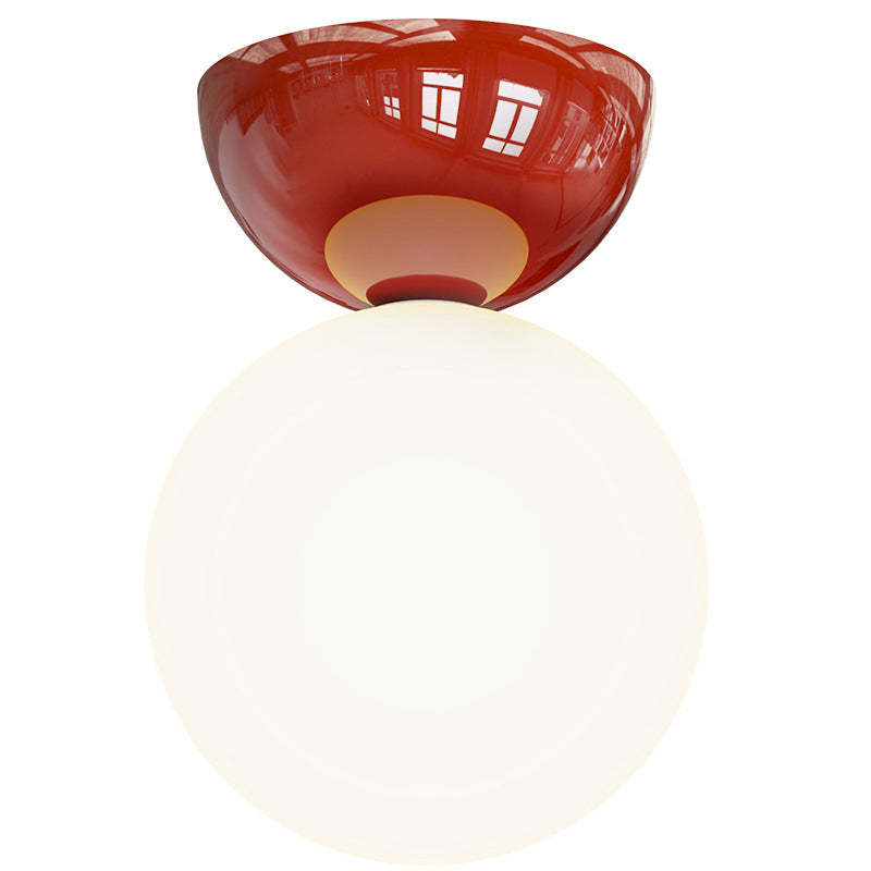 Valentina ceiling light, red canopy, sphere light