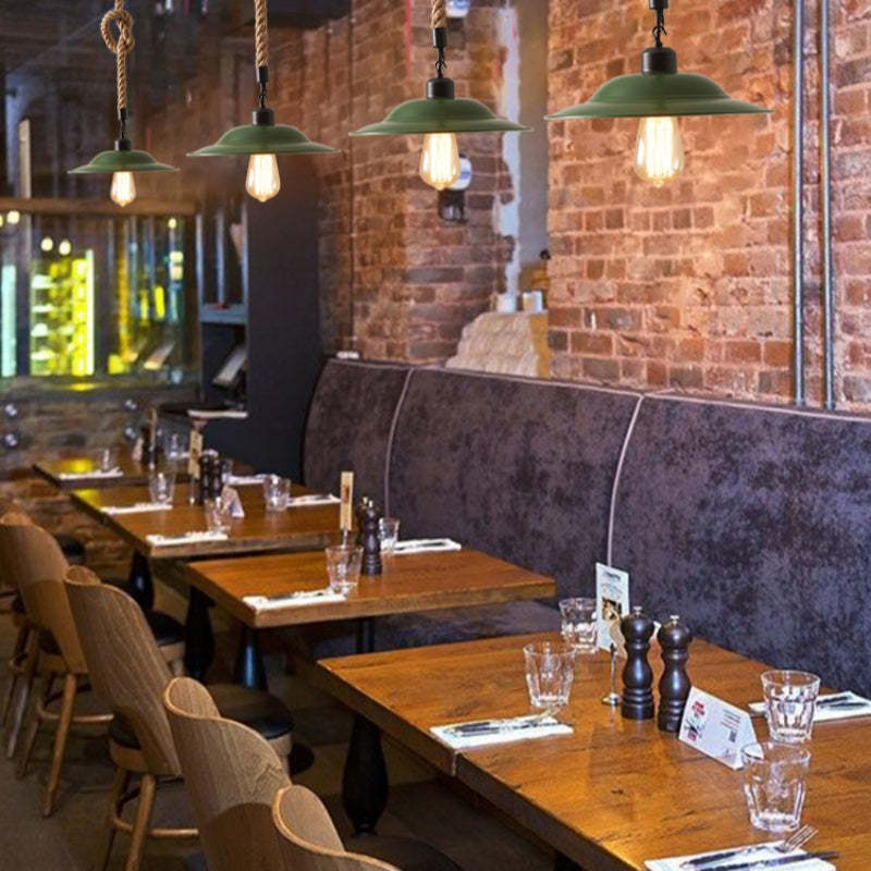 Epoch pendant lights over dining tables in a restaurant