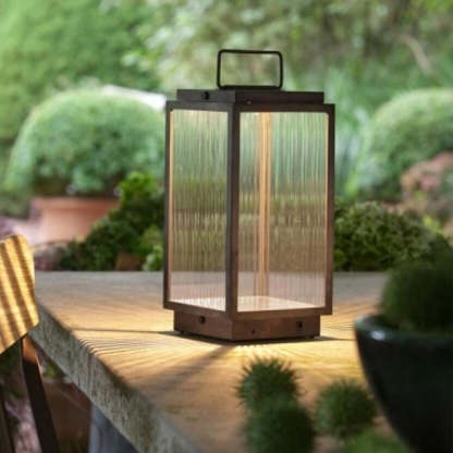 Orr Outdoor Floor Lamp - Cuboid design with Warm Light