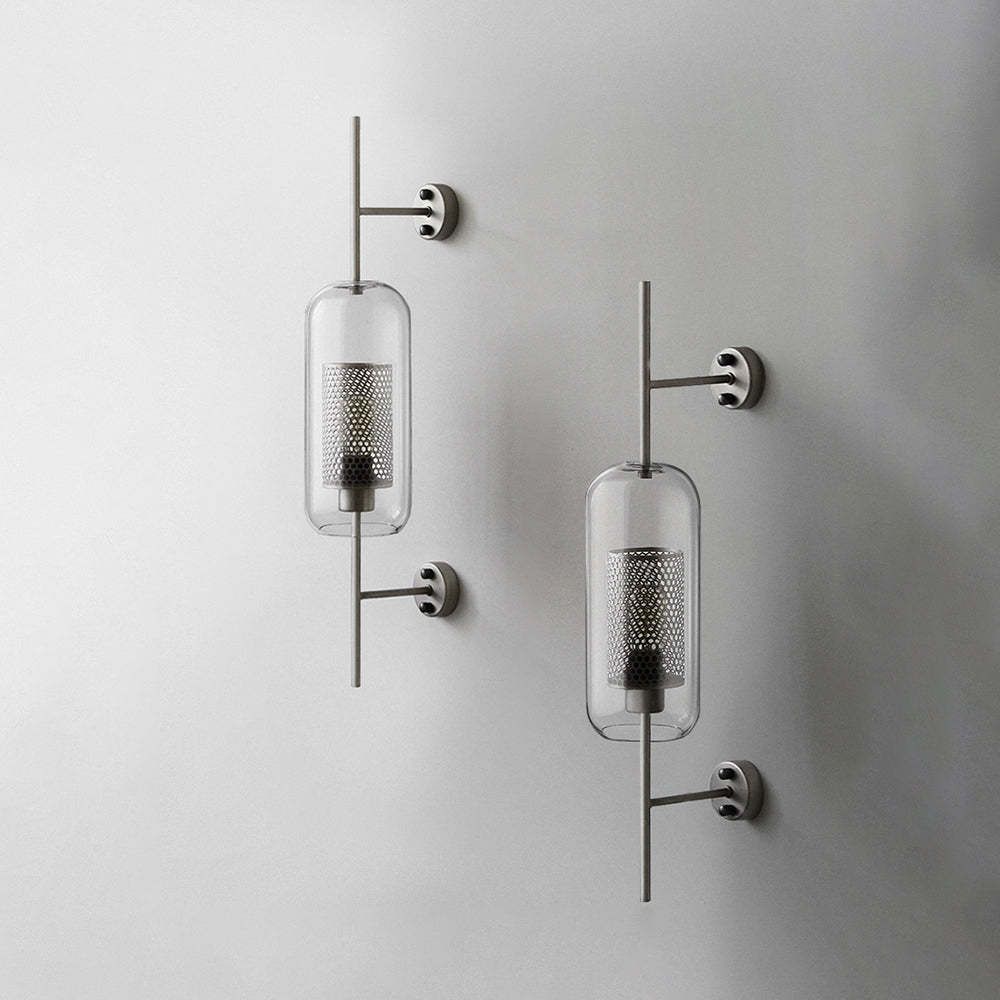 Oneal Industrial Wall Lamps, metal and glass design