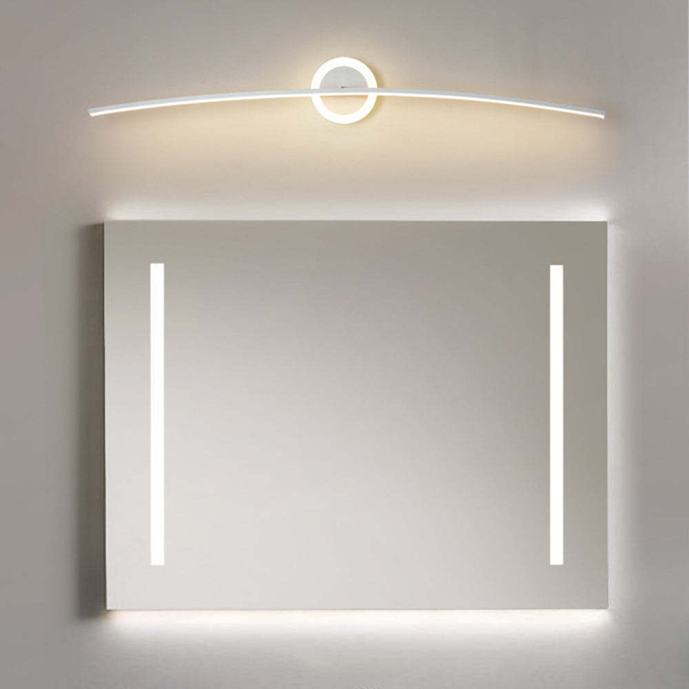 Leigh modern metal wall lamp with LED mirror lighting