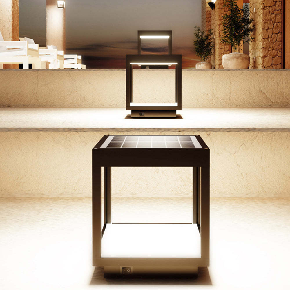 Orr solar cube lamp: modern outdoor lighting