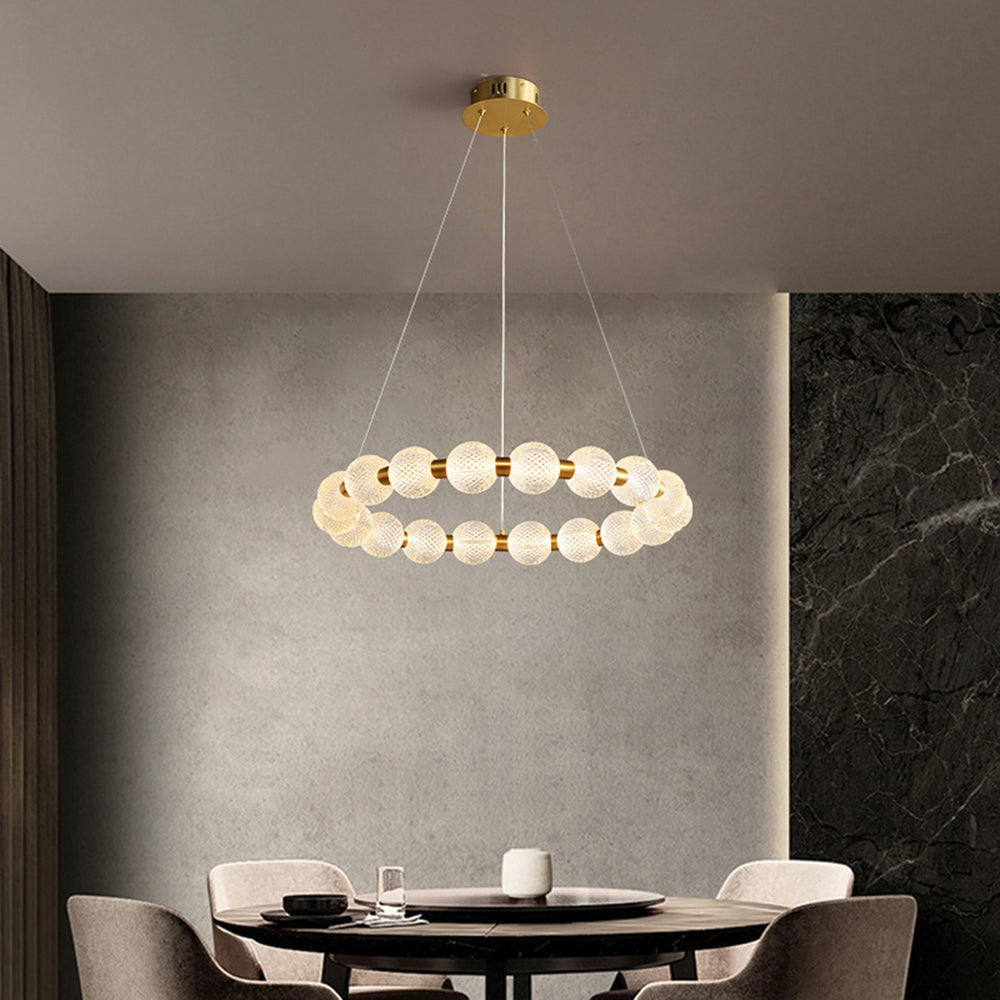 Marilyn Ring Pendant Light - Aluminium Acrylic Chandelier